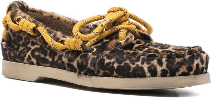Golden Goose Cruise loafers van ponyleer met luipaardprint Bruin