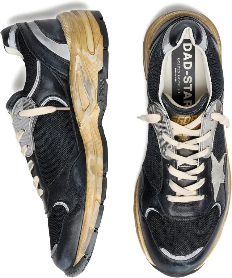 Golden Goose Dad-Star mesh en nappa sneakers met sterdetail Zwart - Foto 2