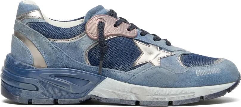 Golden Goose Dad-Star sneakers van suède met leren ster Blauw