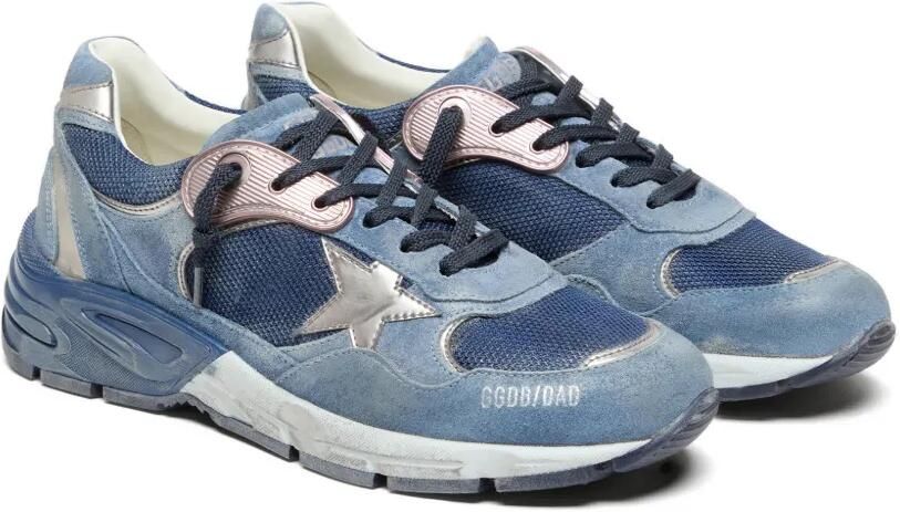 Golden Goose Dad-Star sneakers van suède met leren ster Blauw - Foto 4