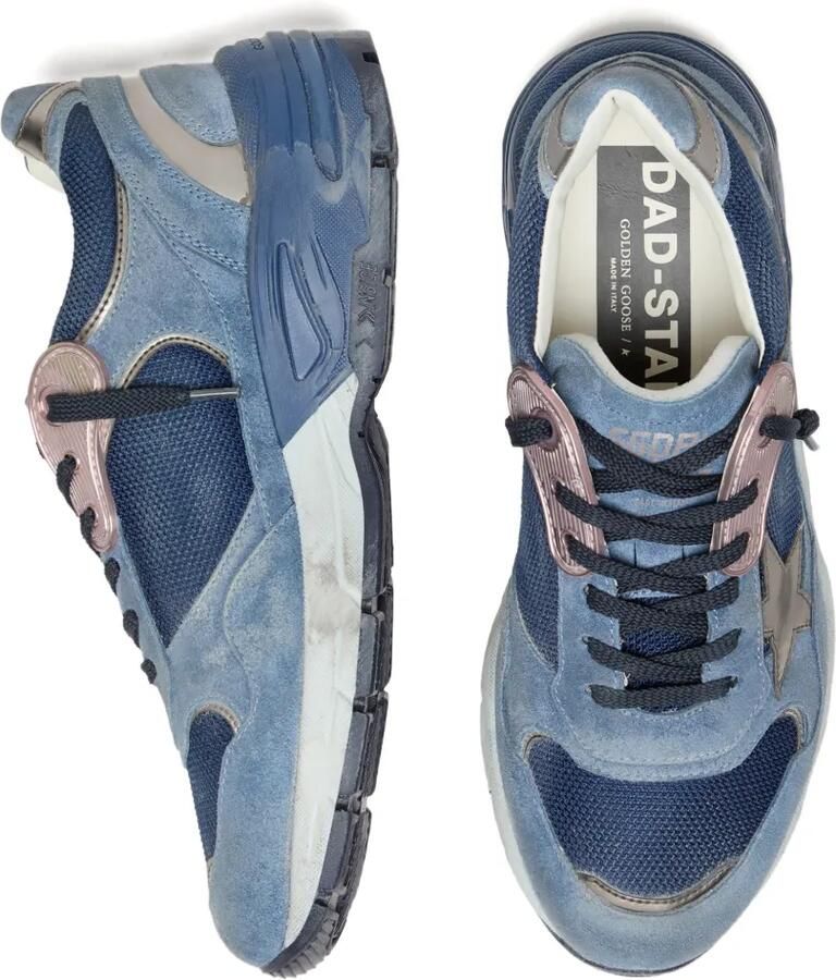 Golden Goose Dad-Star sneakers van suède met leren ster Blauw - Foto 2