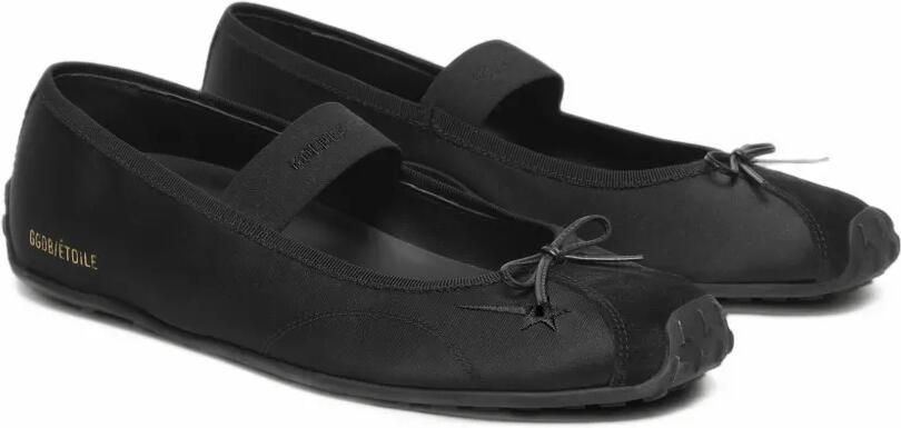 Golden Goose Étoile ballet flats in black satin with black embroidered star and elastic strap Zwart - Foto 4