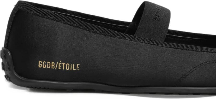Golden Goose Étoile ballet flats in black satin with black embroidered star and elastic strap Zwart - Foto 3