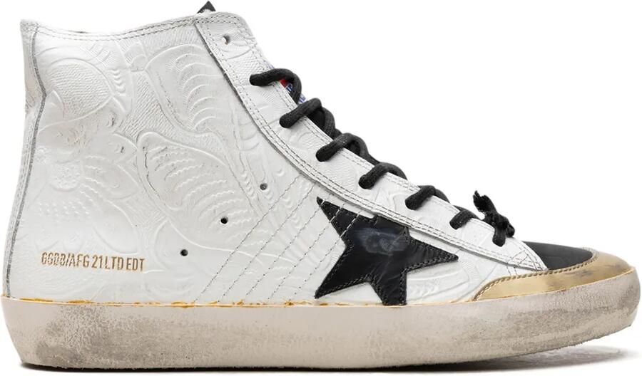 Golden Goose Francy Penstar "White Gold Black" sneakers Wit
