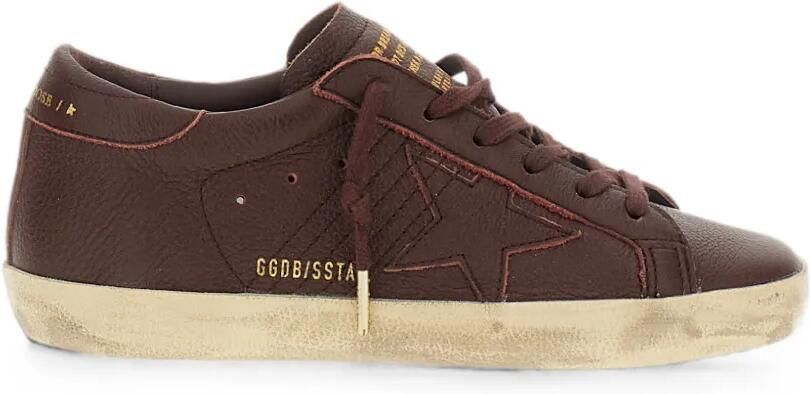 Golden Goose Gerafelde sneakers met sterpatch Bruin