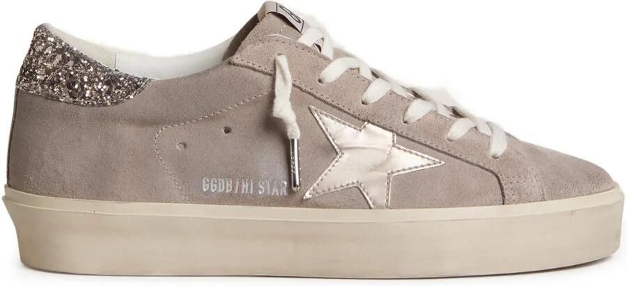 Golden Goose Hi Star sneakers met glitters Grijs