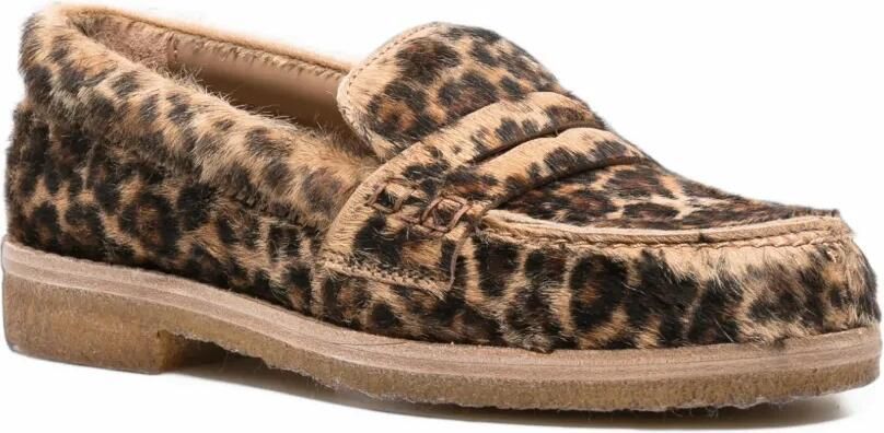 Golden Goose Jerry loafers in leopard-print pony skin Bruin - Foto 3