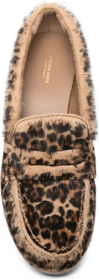 Golden Goose Jerry loafers in leopard-print pony skin Bruin - Foto 4