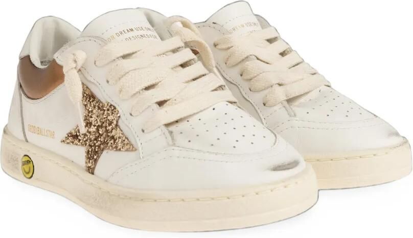 Golden Goose Kids Ball Star glitter-embellished sneakers Wit