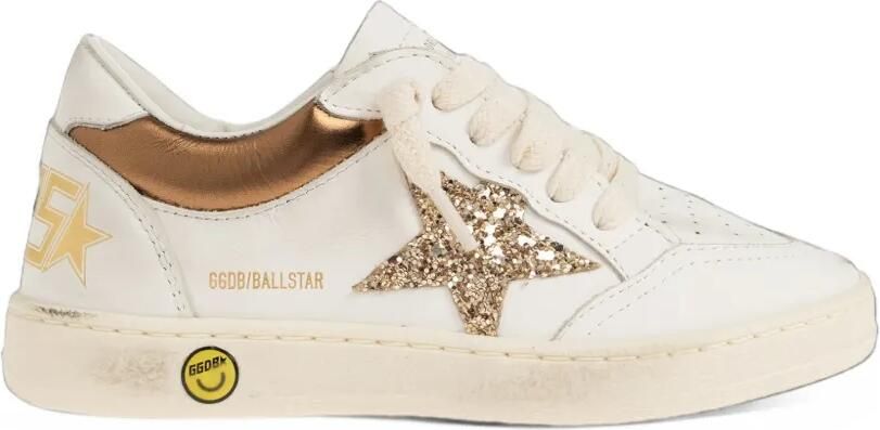 Golden Goose Kids Ball Star glitter-embellished sneakers Wit - Foto 4