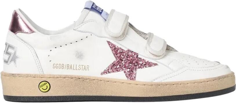Golden Goose Kids Ball Star glitter-patch sneakers Wit