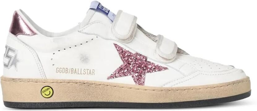 Golden Goose Kids Ball Star glitter-patch sneakers Wit