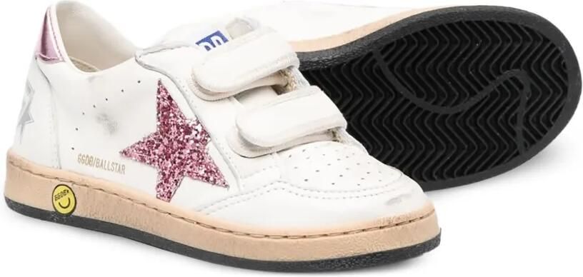 Golden Goose Kids Ball Star glitter-star sneakers Wit