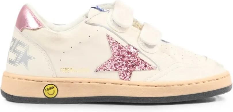 Golden Goose Kids Ball Star leren sneakers Beige