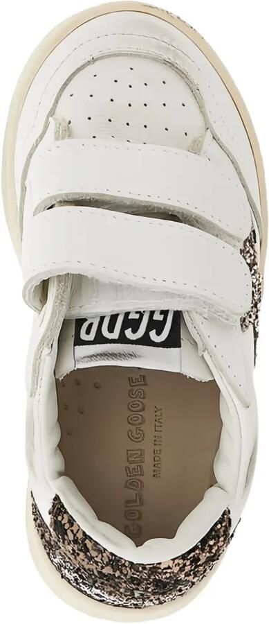 Golden Goose Kids Ball Star leren sneakers met glitter Wit