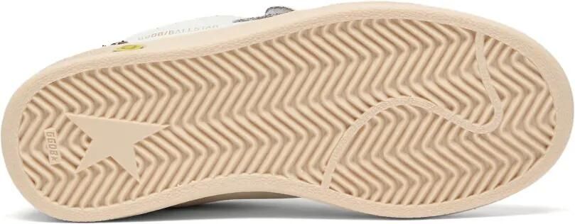 Golden Goose Kids Ball Star leren sneakers met glitters en ster Wit