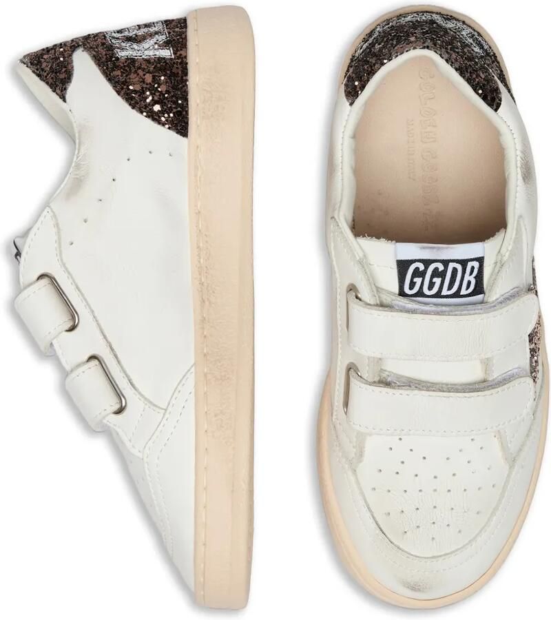 Golden Goose Kids Ball Star leren sneakers met glitters en ster Wit - Foto 2