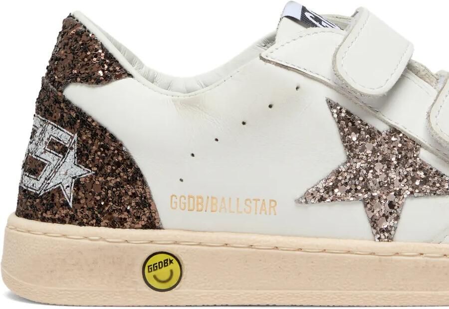 Golden Goose Kids Ball Star leren sneakers met glitters en ster Wit - Foto 3