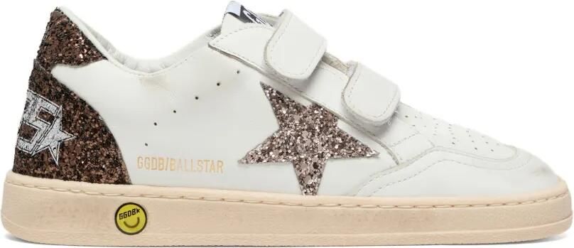 Golden Goose Kids Ball Star leren sneakers met glitters en ster Wit - Foto 5