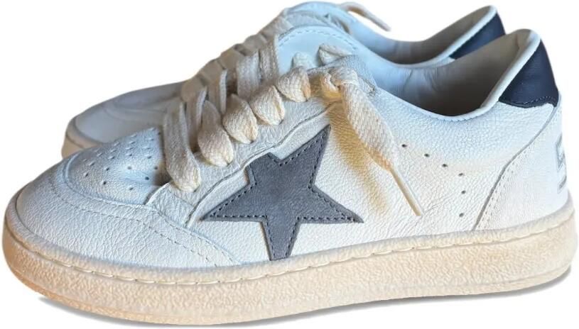 Golden Goose Kids Ball Star leren sneakers Wit