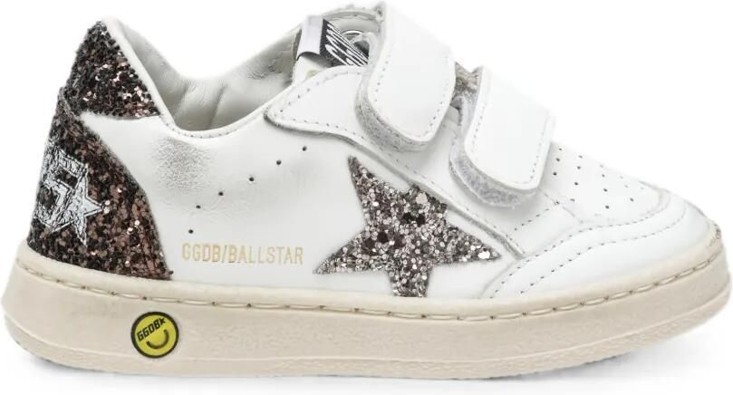 Golden Goose Kids Ball Star sneakers met glitters Wit
