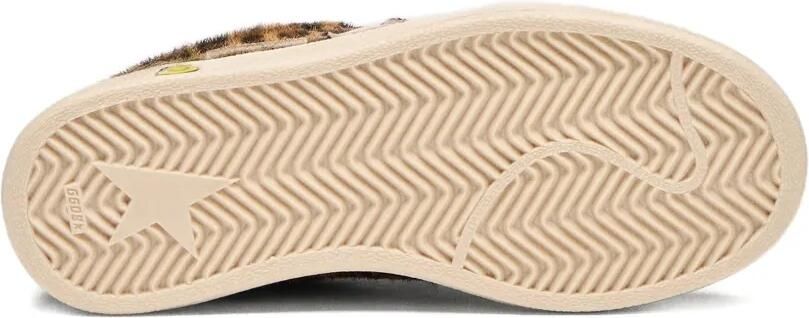 Golden Goose Kids Ball Star sneakers met kalfshaar Bruin