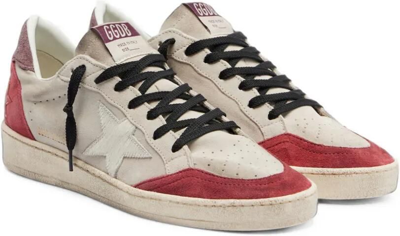 Golden Goose Kids Ball Star suède sneakers Beige