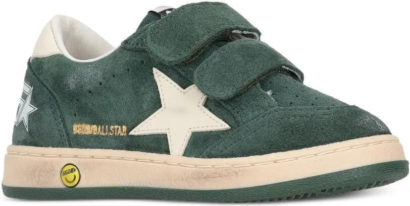 Golden Goose Kids Ball Star suède sneakers Groen