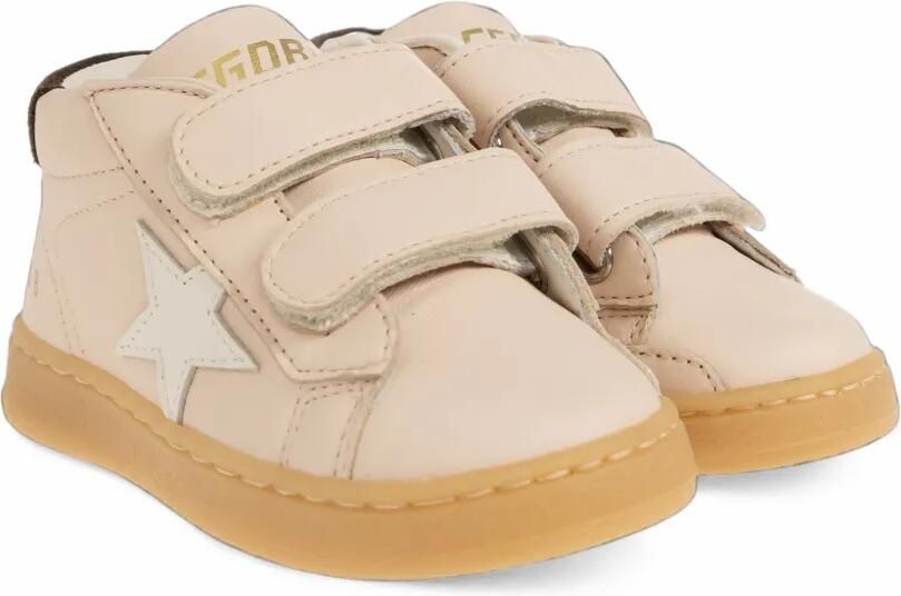 Golden Goose Kids Ballstar leather sneakers Beige