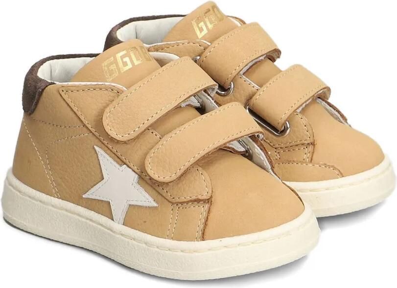 Golden Goose Kids Ballstar leren sneakers Beige