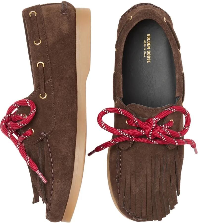 Golden Goose Kids Cruise leren sneakers met franje Bruin - Foto 2