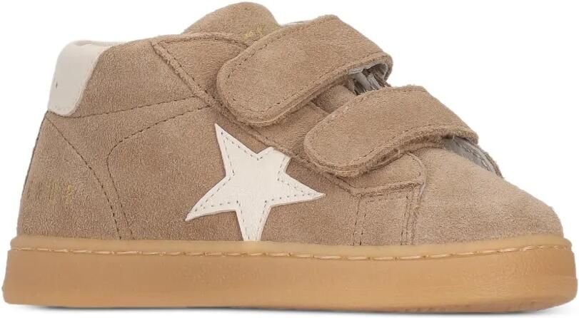 Golden Goose Kids June suède sneakers met klittenband Beige