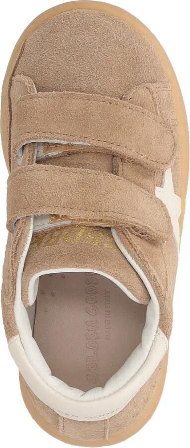 Golden Goose Kids June suède sneakers met klittenband Beige - Foto 4