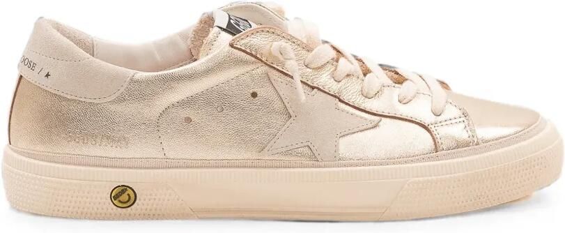 Golden Goose Kids Leren sneakers Goud