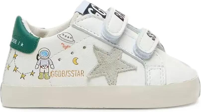 Golden Goose Kids Leren sneakers met ruimte-print Wit - Foto 3