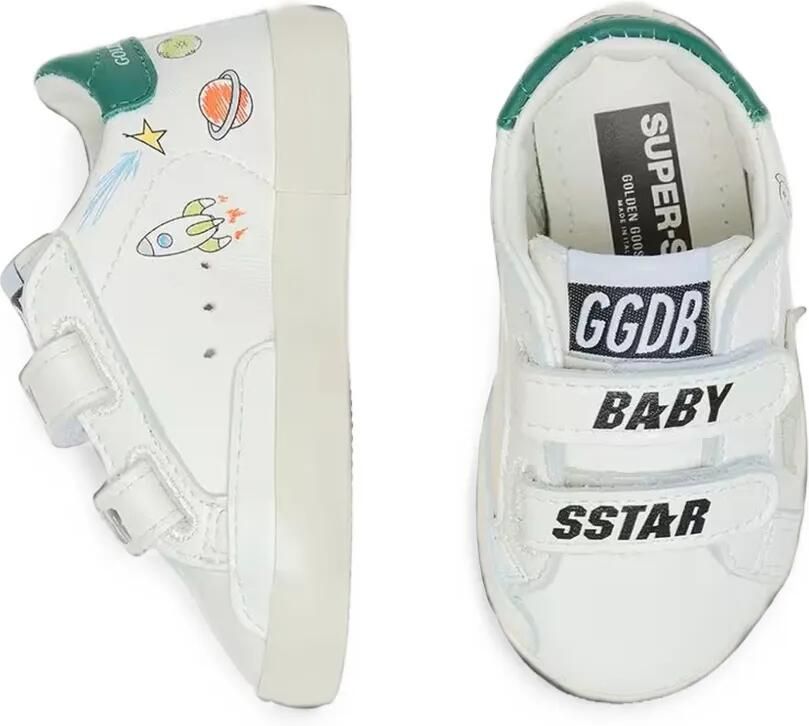 Golden Goose Kids Leren sneakers met ruimte-print Wit - Foto 2