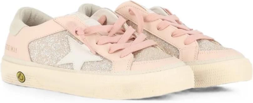 Golden Goose Kids May sneakers met glitters Roze