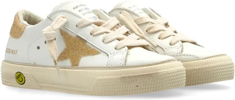 Golden Goose Kids May sneakers met glitters Wit