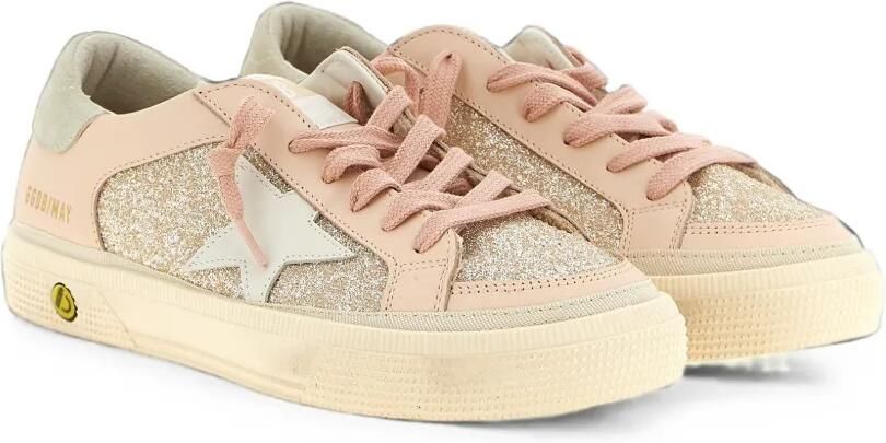 Golden Goose Kids May sneakers met glittervlak Roze