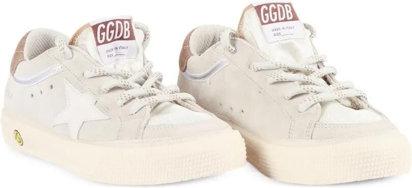 Golden Goose Kids May sneakers met sterpatch Beige