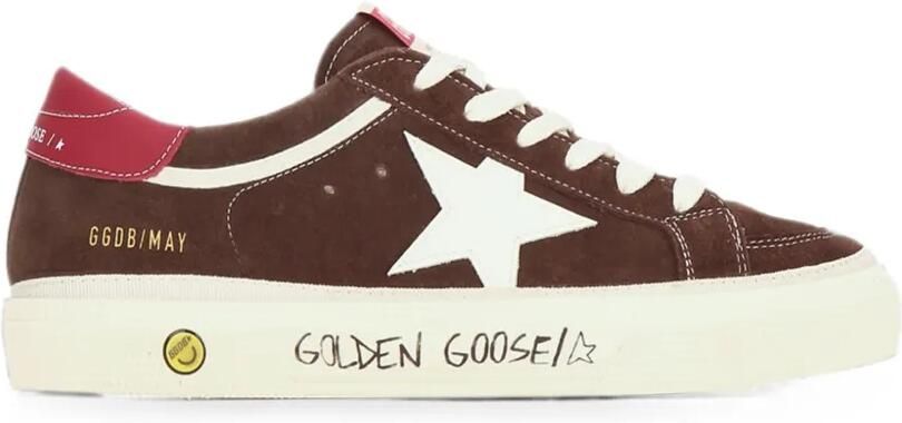 Golden Goose Kids May sneakers met sterpatch Bruin