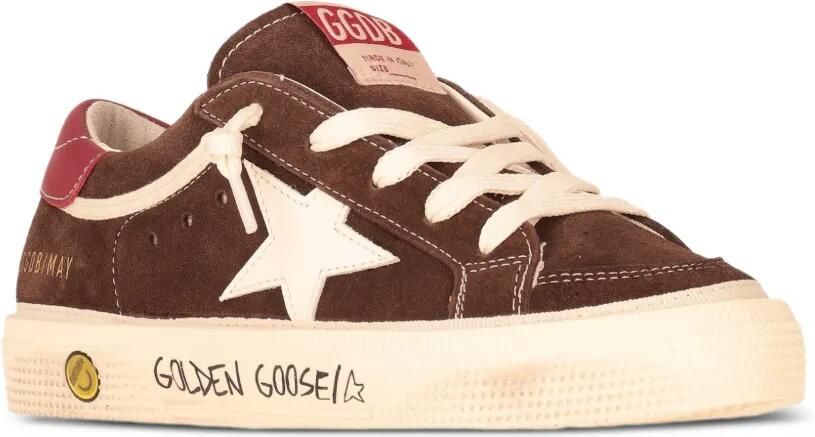 Golden Goose Kids May sneakers met sterpatch Bruin