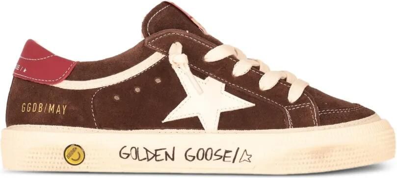Golden Goose Kids May sneakers met sterpatch Bruin - Foto 4