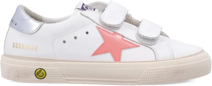 Golden Goose Kids May sneakers met sterpatch Wit