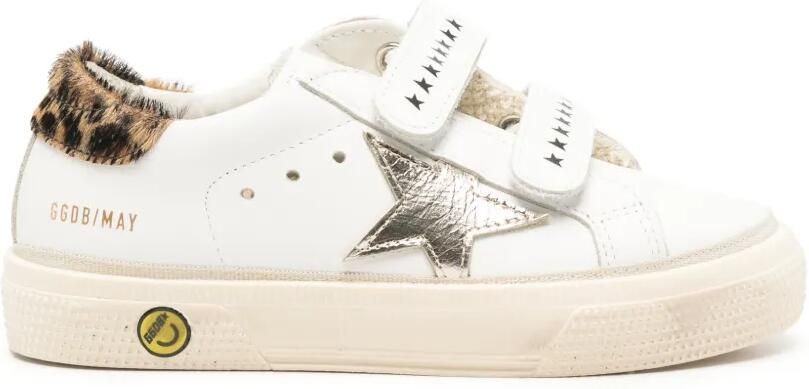 Golden Goose Kids May sneakers met sterpatch Wit