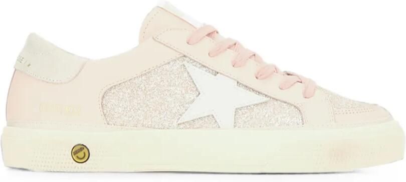 Golden Goose Kids May sneakers met vlak met glitters Beige - Foto 3