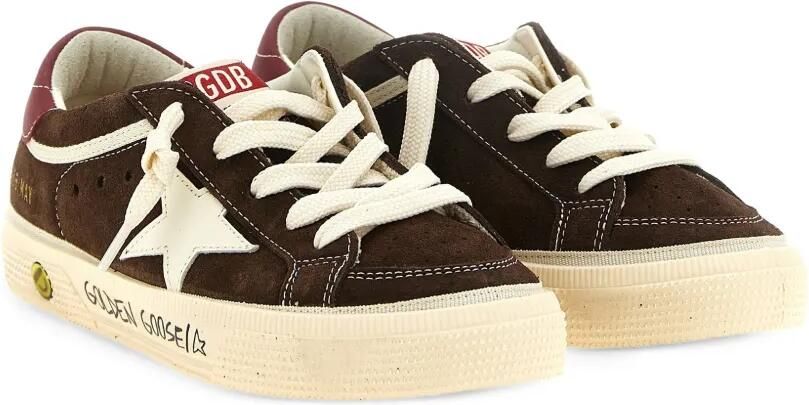 Golden Goose Kids May suède sneakers met ster-patch Bruin