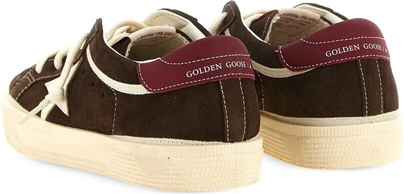 Golden Goose Kids May suède sneakers met ster-patch Bruin - Foto 3
