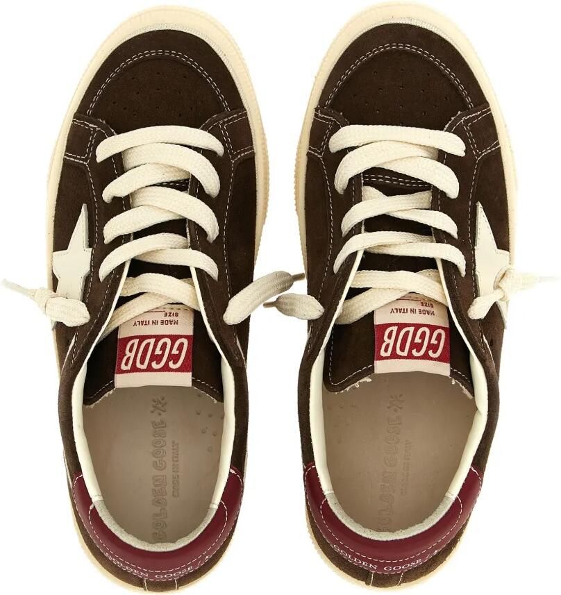 Golden Goose Kids May suède sneakers met ster-patch Bruin - Foto 2