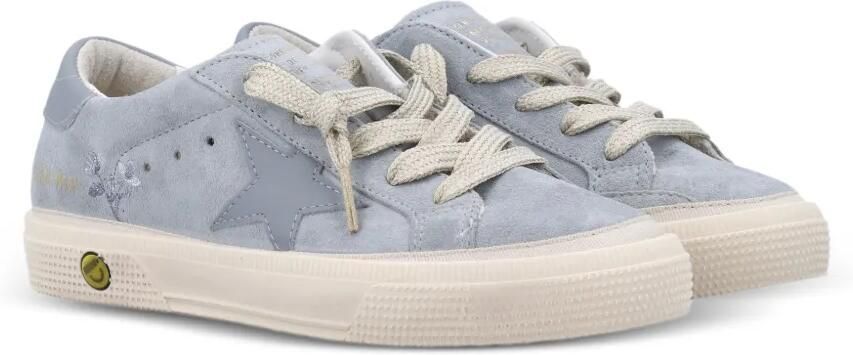 Golden Goose Kids May suède sneakers met ster Blauw